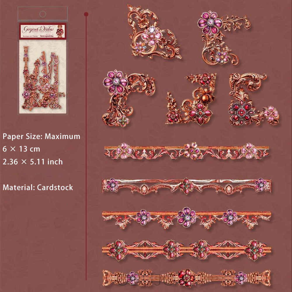 20 Pcs Vintage Corner and Edge Stickers LLQC