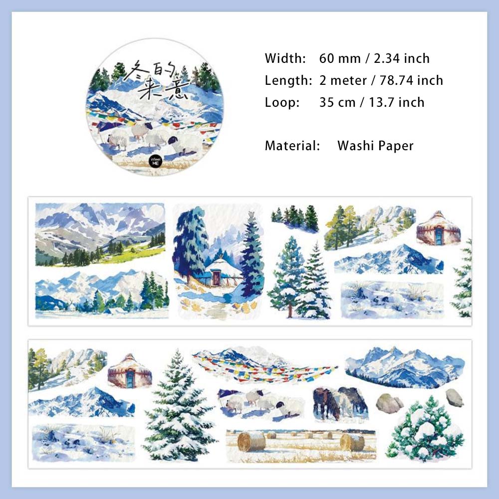 1 Roll Snow Theme Washi Tape HMJJ