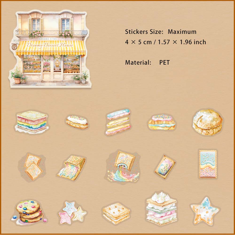 10 Pcs Dessert PET Stickers MHTPW