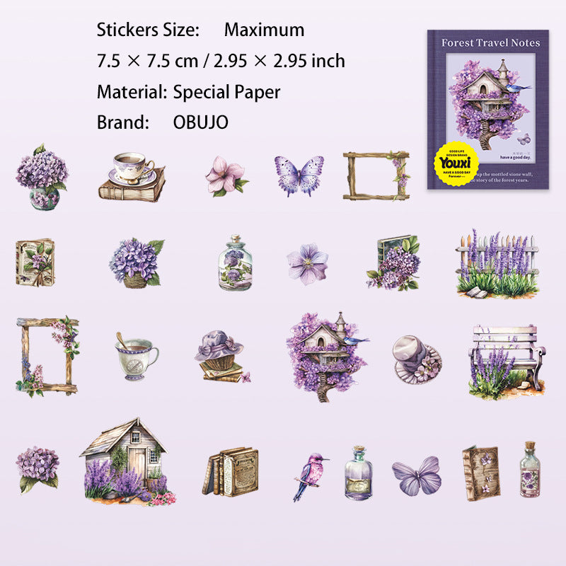 25 Pcs Vintage Garden Forest Stickers SLYJ