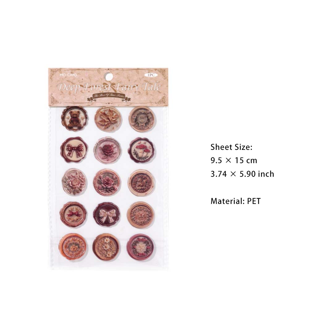 1 Sheets Wax Seal PET Stickers SGXZ