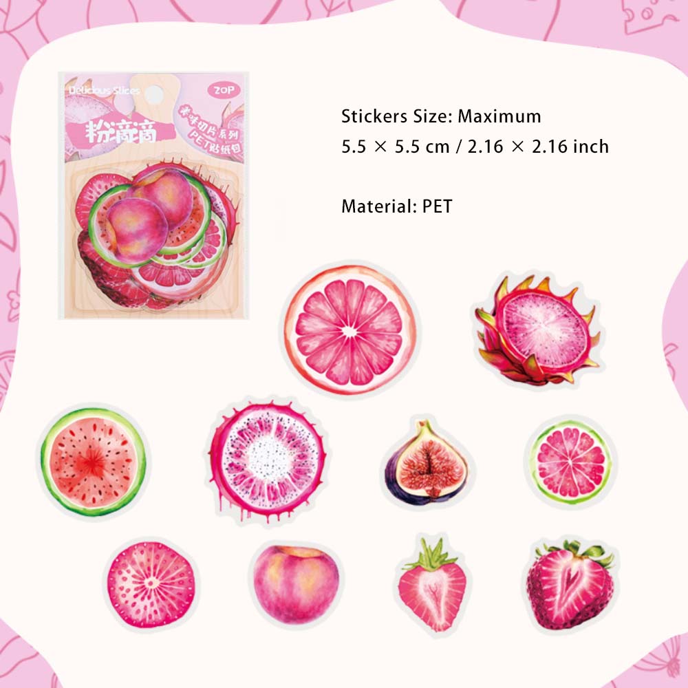 20 Pcs Fruit PET Stickers MWQP