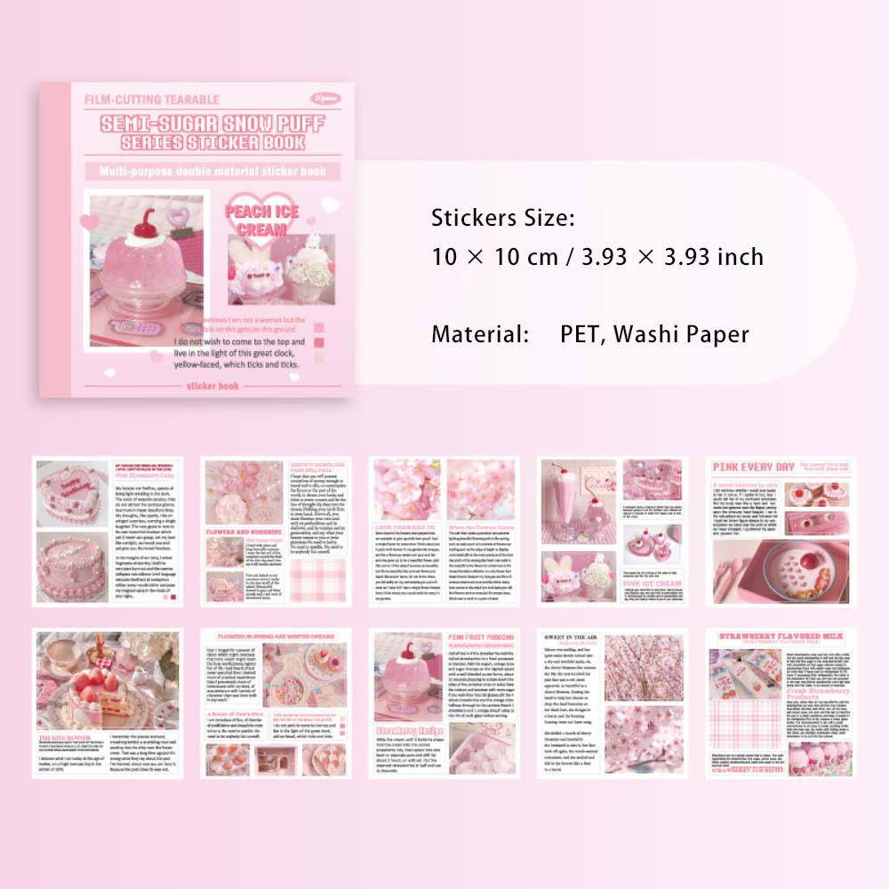 20 Sheets Cookbook Theme Stickers Book BTXPF