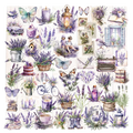 Lavender themed translucent tracing paper stickers