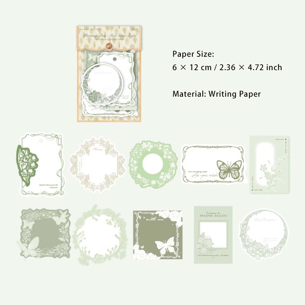 10 Sheets Cutout Floral Scrapbook Paper LGWY