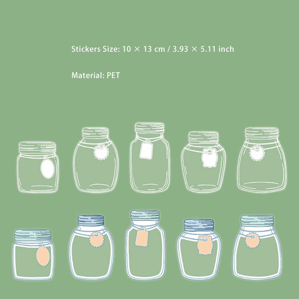 20 Pcs Storage Jar PET Stickers SGSLJ