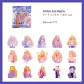 15 Pcs Urban Girl PET Stickers XBQM