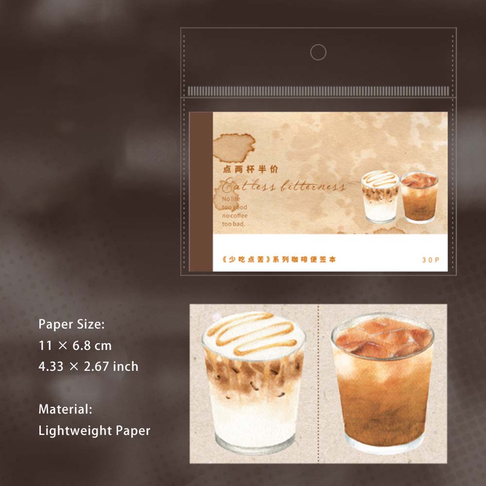 30 Sheets Coffee Theme Notepad Paper SCDK