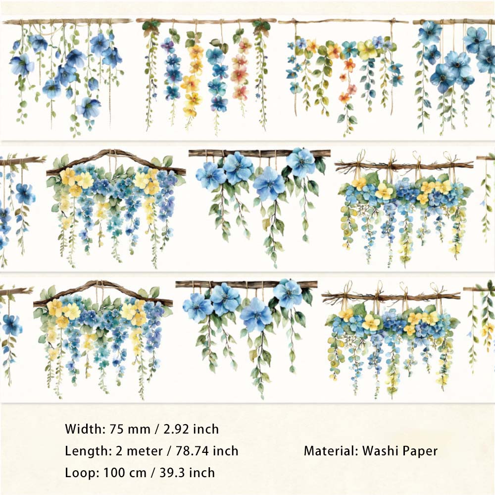 1 Roll Flower Vine Washi Tape YDHY