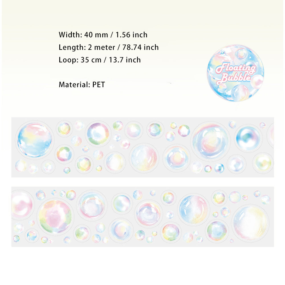 1 Roll Diecut Bubble PET Stickers Tape PFPP