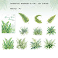20 Pcs Ferns Theme PET Stickers LYJW
