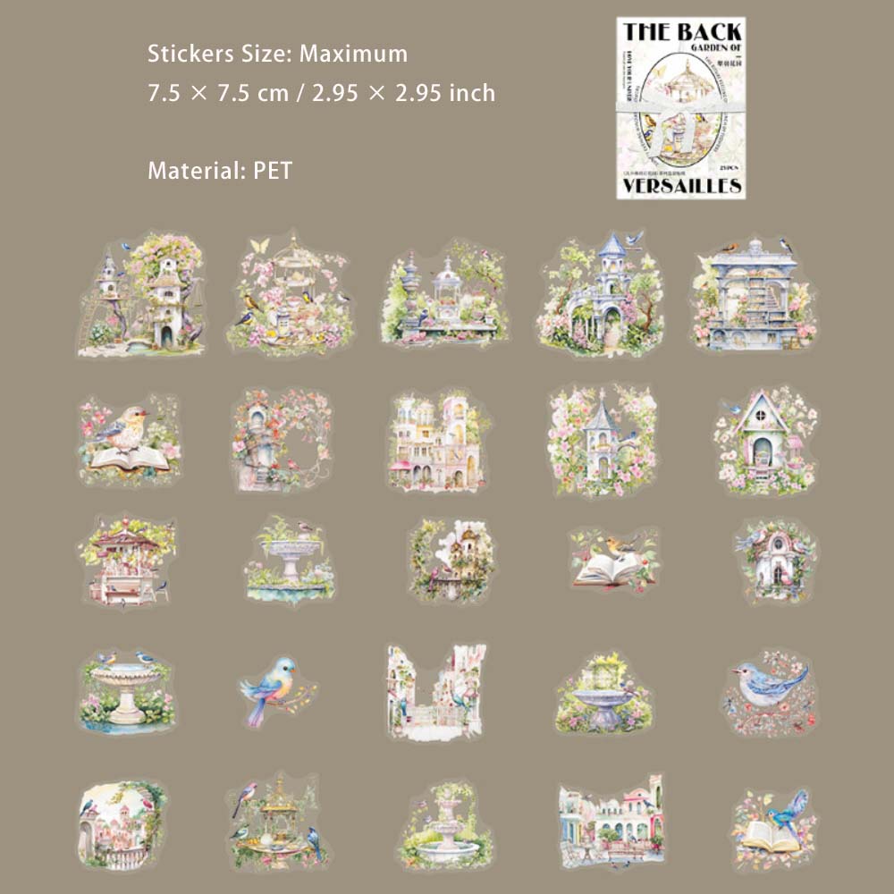 25 Pcs Garden PET Stickers FESHHY