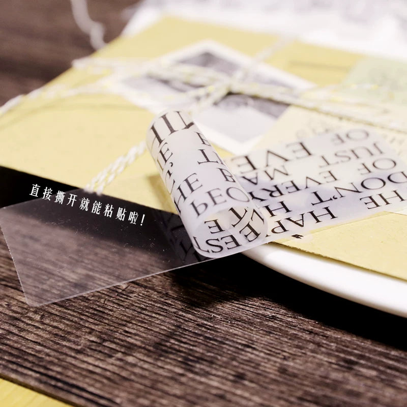 Vintage monochrome art collage peel and stick vellum stickers