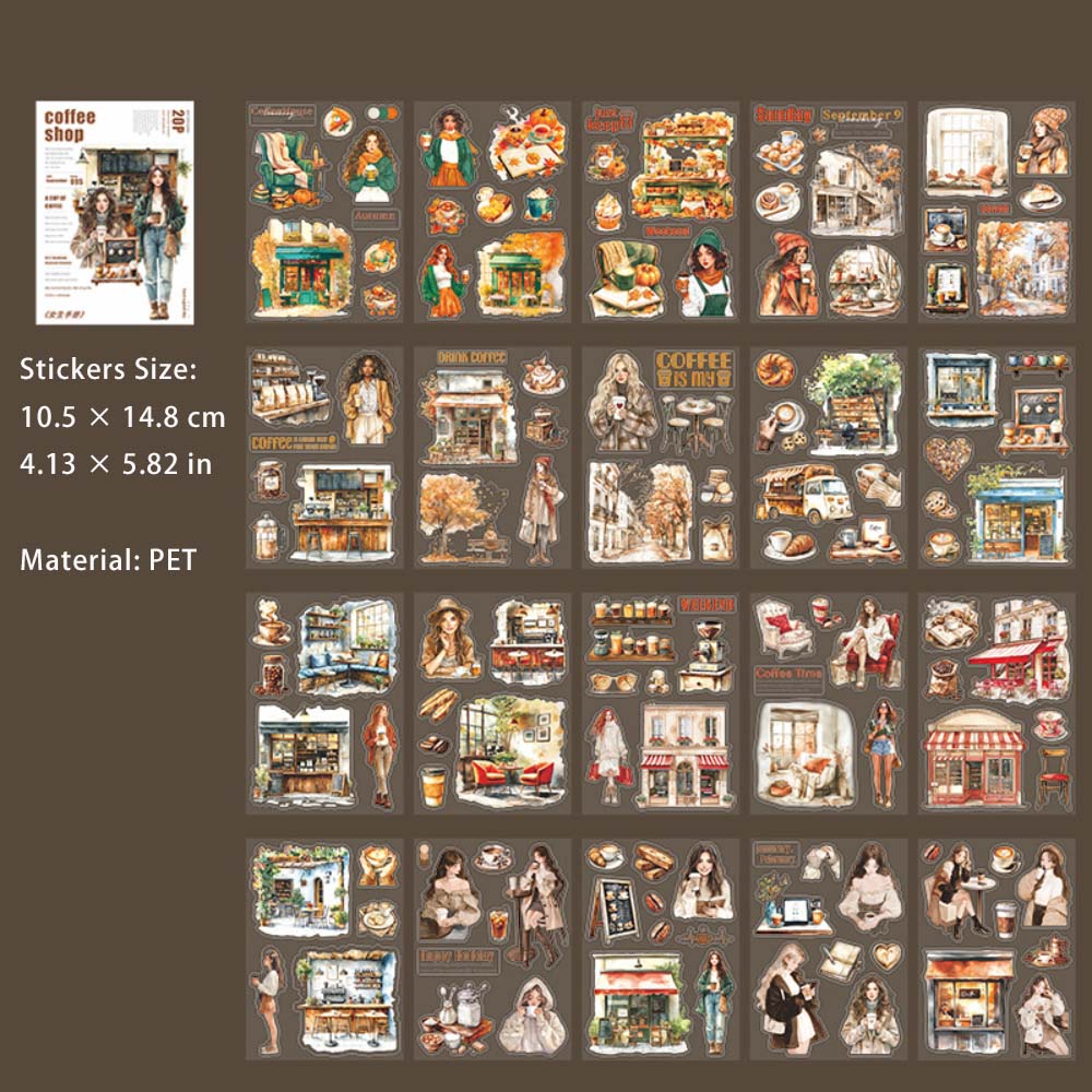 20 Sheet Lifestyle PET Stickers Book NSSC