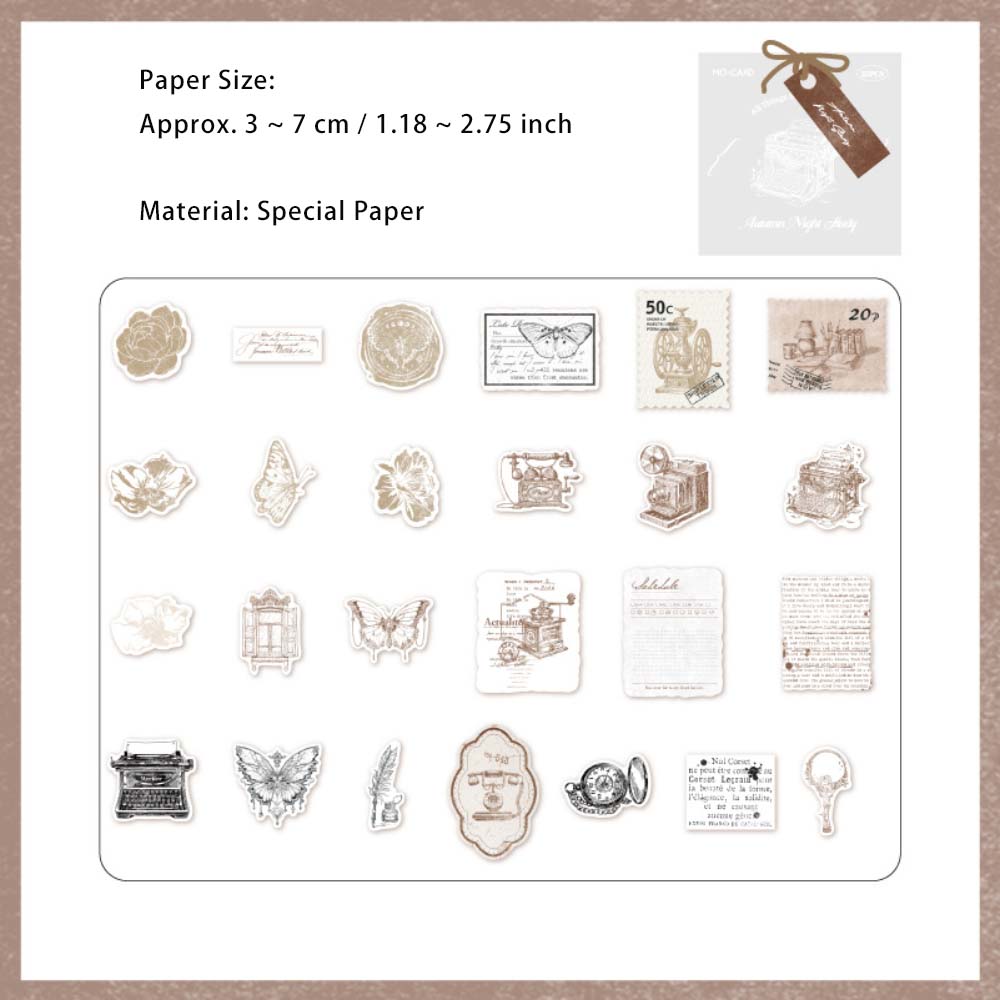 25 Pcs Vintage Scrapbook Paper WWYZTJ