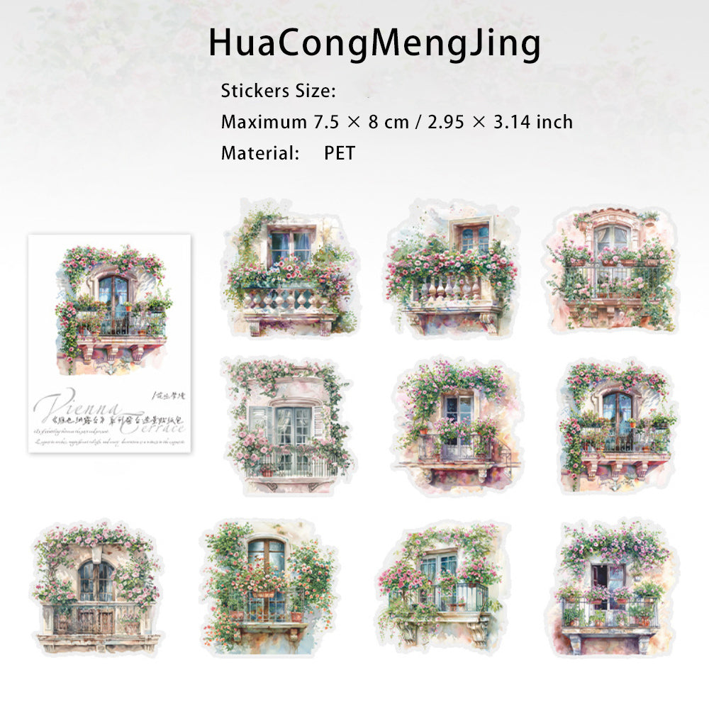 10 Pcs Garden Wall PET Stickers HYLT