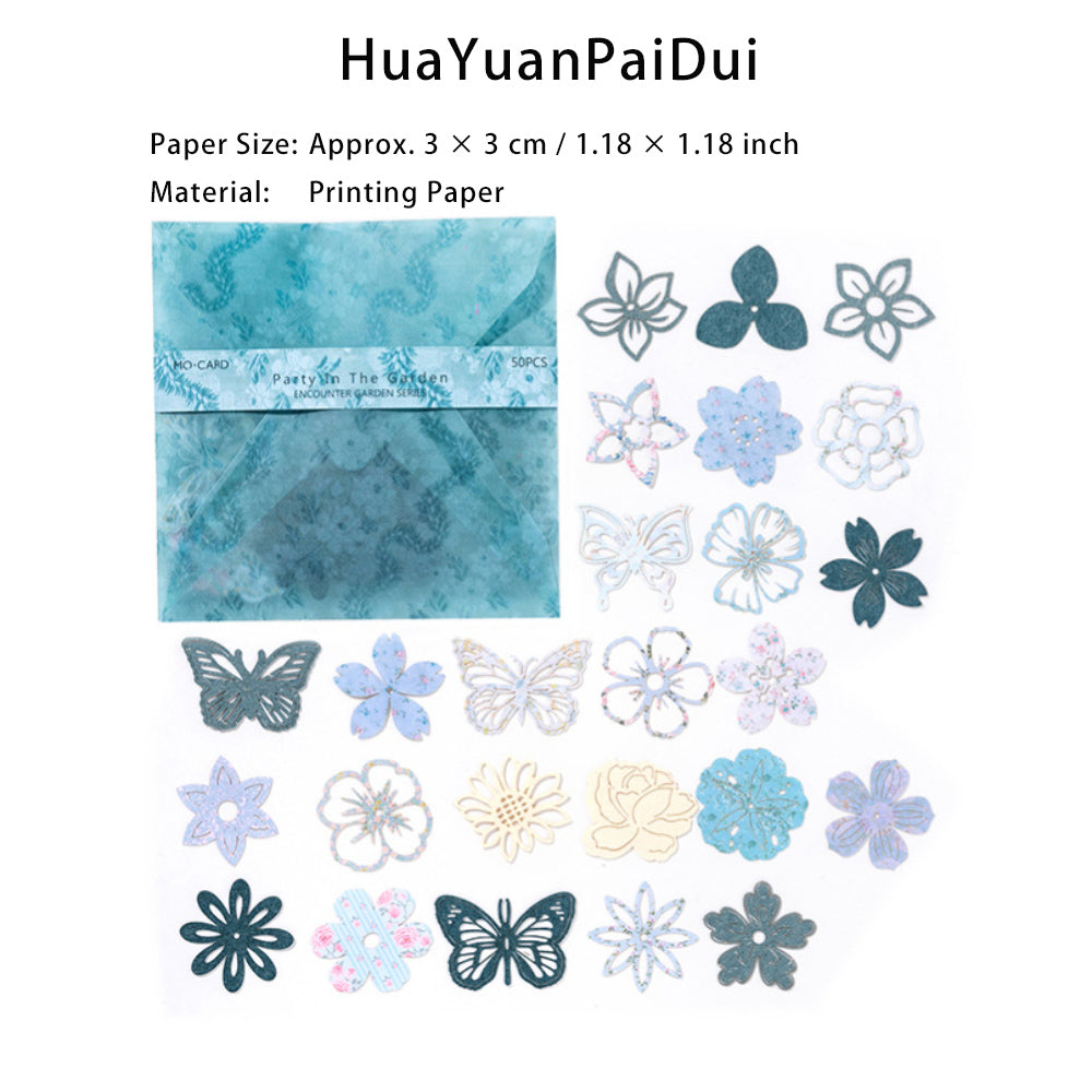 50 Pcs Cutout Flowers Paper XHHY