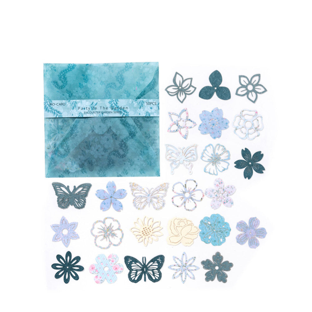 50 Pcs Cutout Paper Flowers XHHY