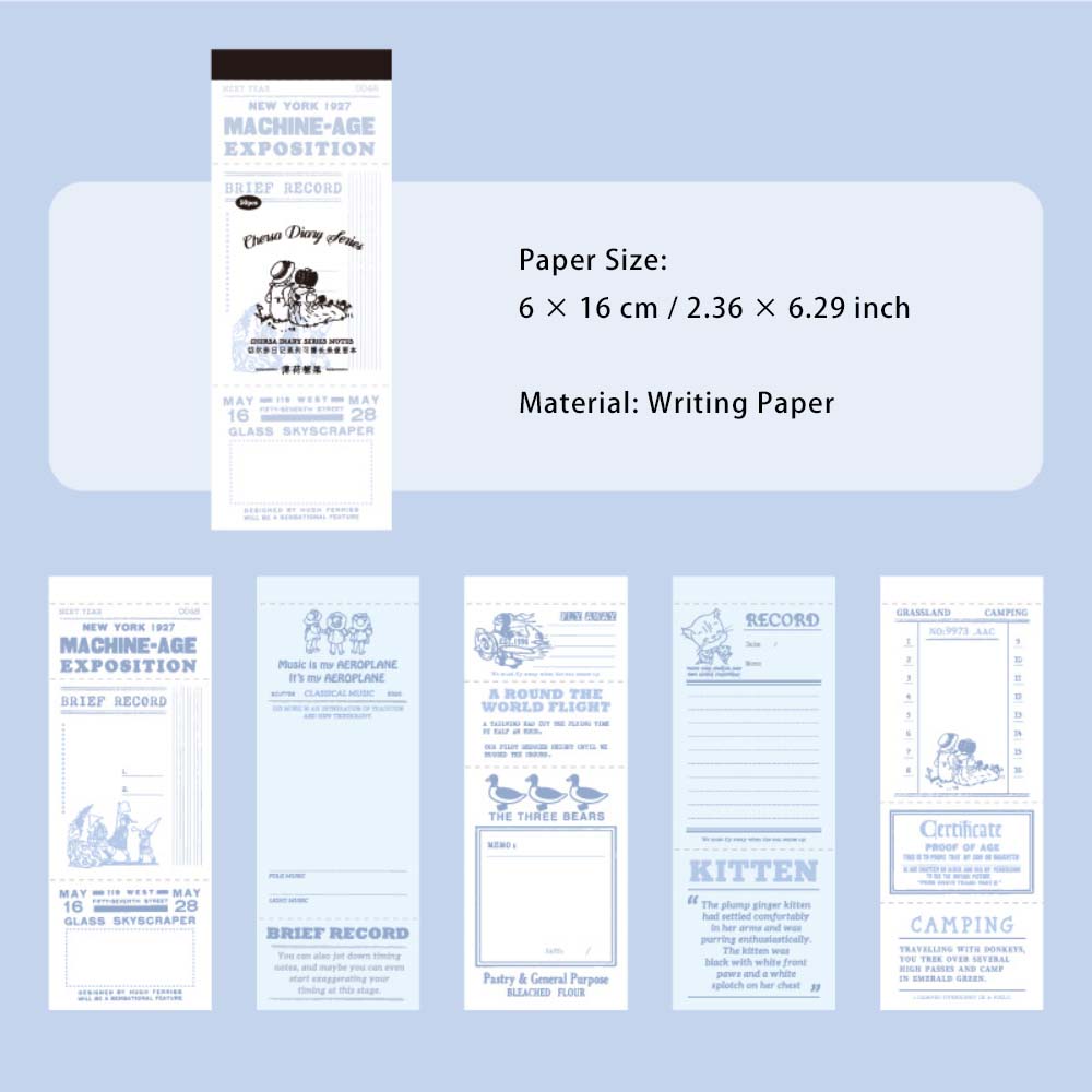 50 Sheets Vintage Notepad Paper QESRJ