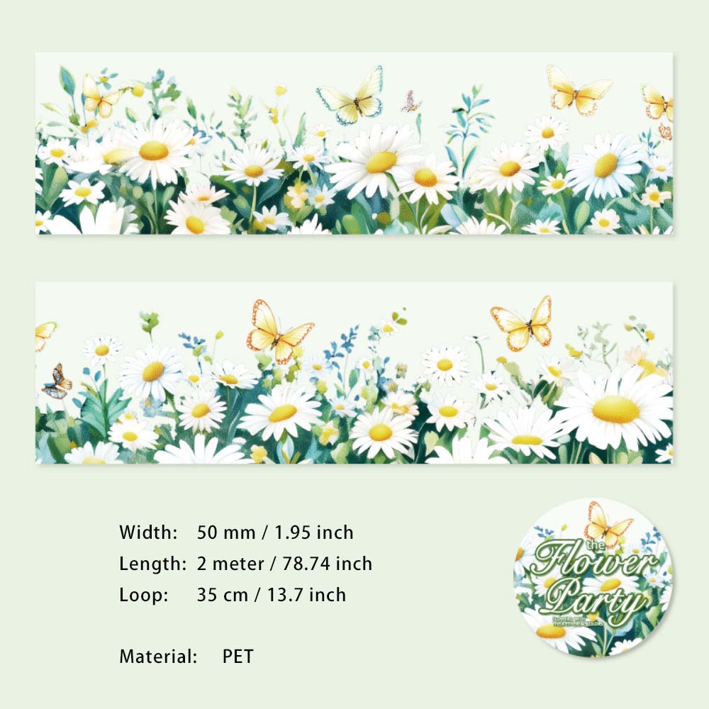 1 Roll Flower Butterfly PET Tape HDJH