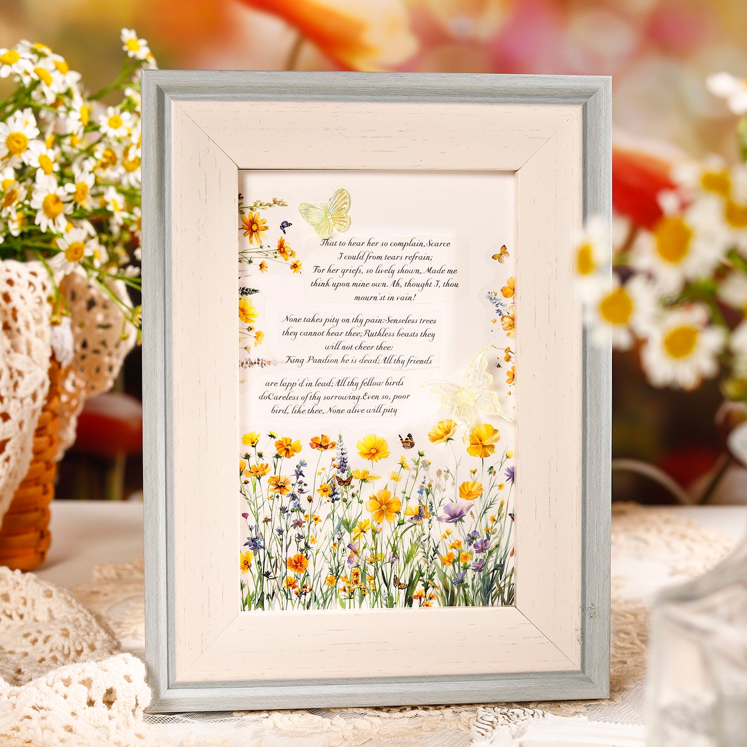 120 Pcs Impressionist Monet Garden Wildflower Stickers