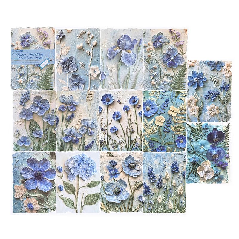 23 Pcs Botanical Relief Journal  Paper REP02