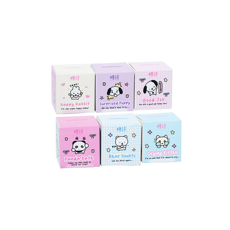 1 Pcs Cute Animal Wooden Stamp XDPD