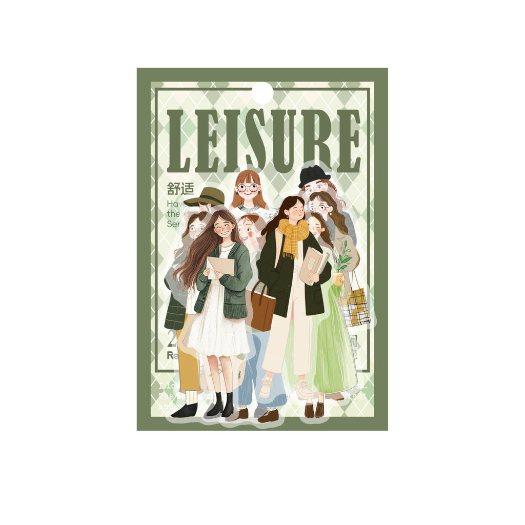 20 Pcs Weekend Girl PET Stickers BRXL