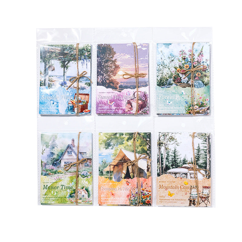 30 Sheests Camping Picnic Scrapbook Paper FYZR