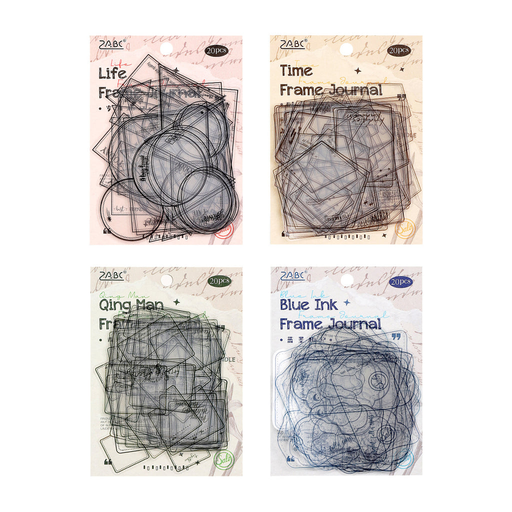 20 Pcs Geometric Themed Frame Stickers JYKJ