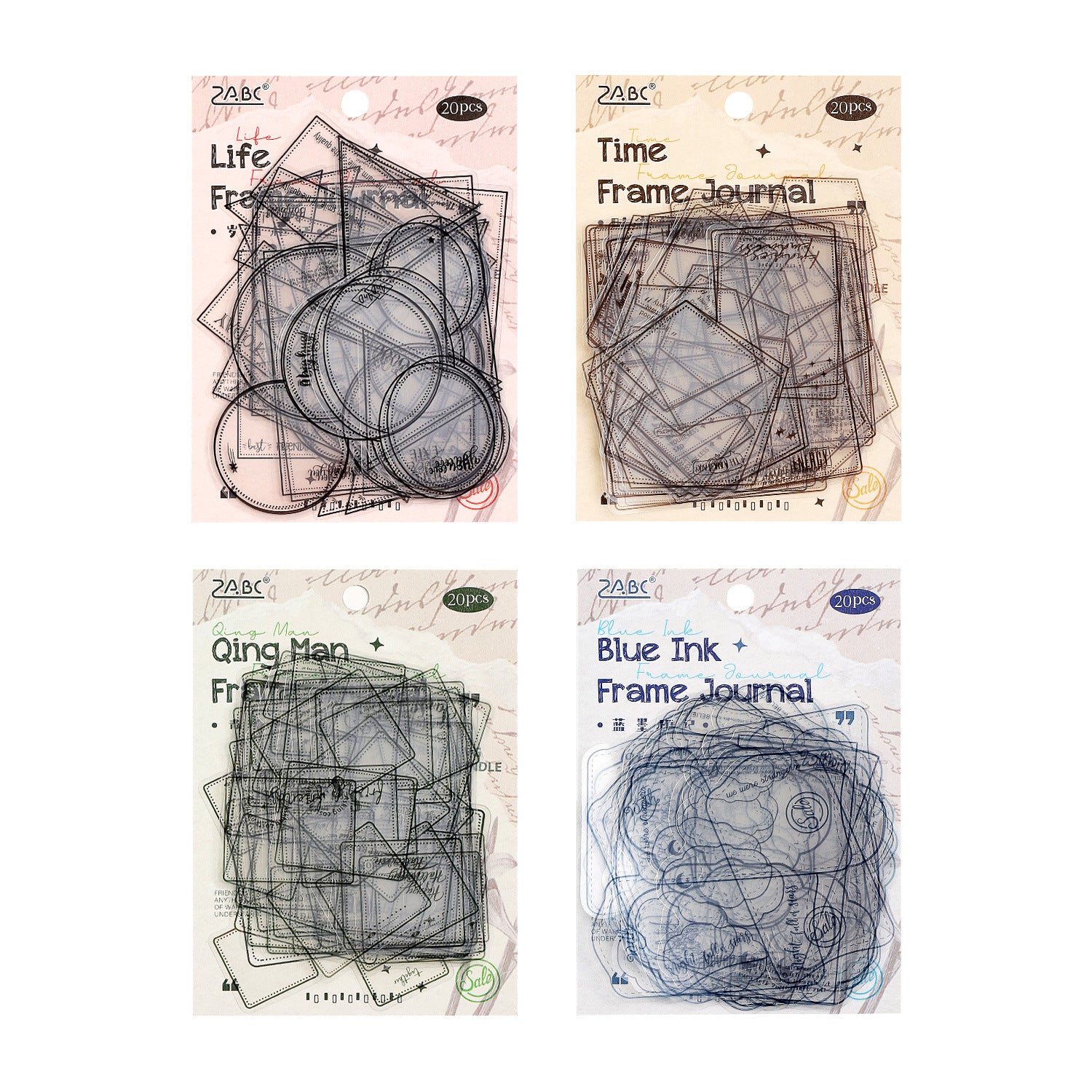20 Pcs Geometric Themed Frame Stickers JYKJ