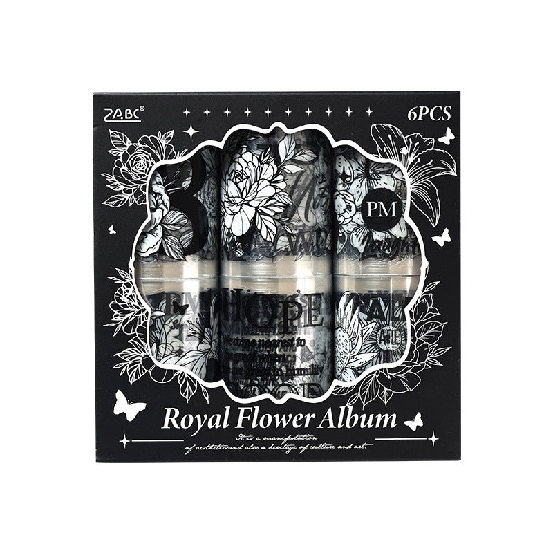 6 Roll Words Flower PET Tapes Set GTHP