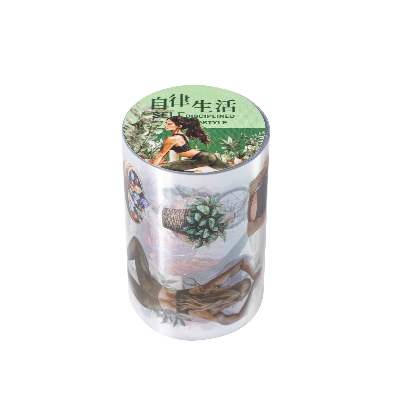 1 Roll Fitness Girl PET Stickers Tape ZLSH