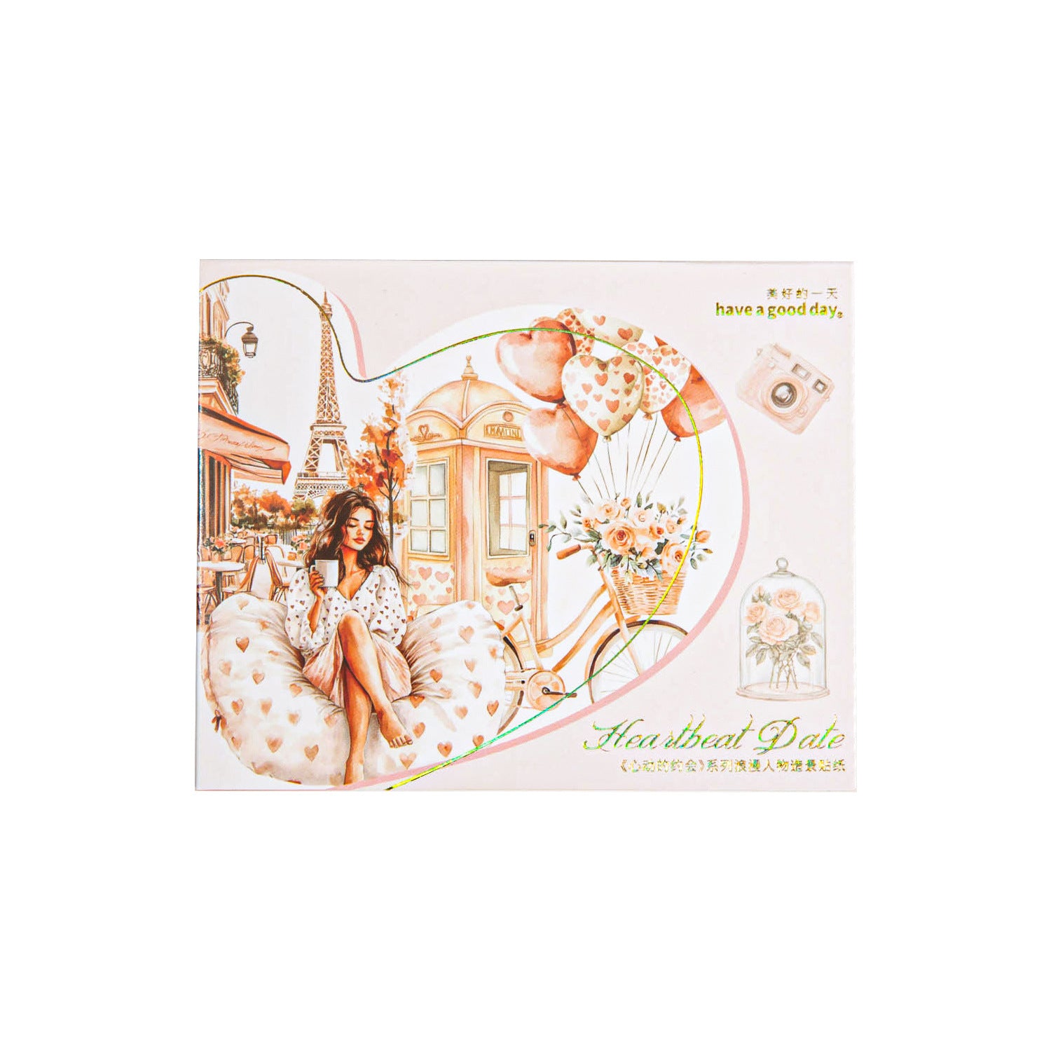 30 Pcs Lover Theme PET Stickers XDDYH