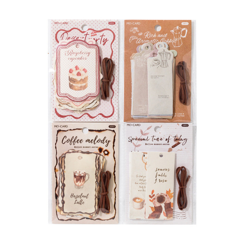 20 Pcs Coffee Dessert Themed Notepad CXPK