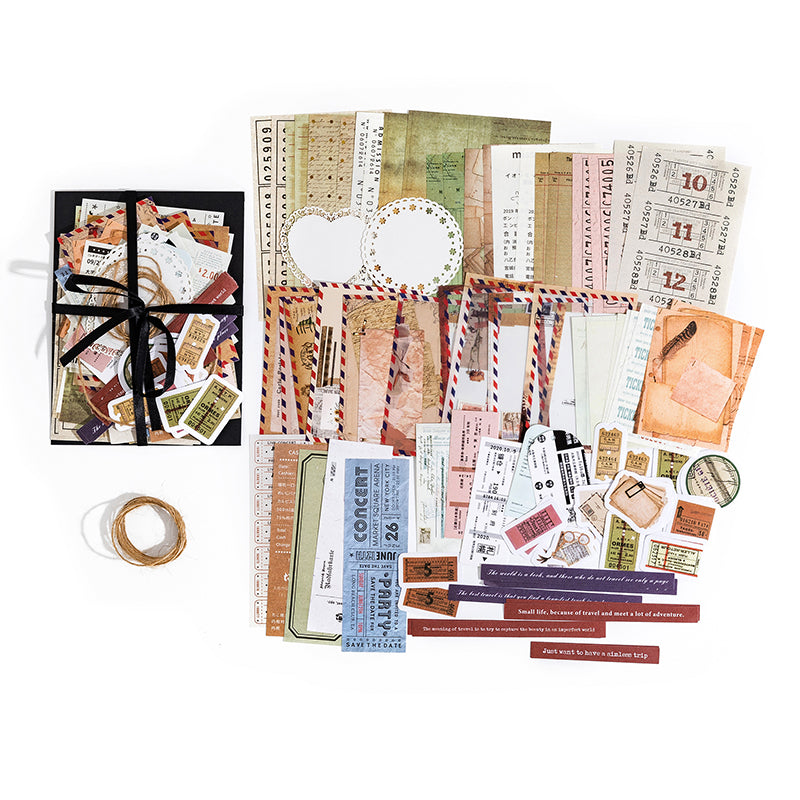 85 Pcs Vintage Bill Junk Journal Kit