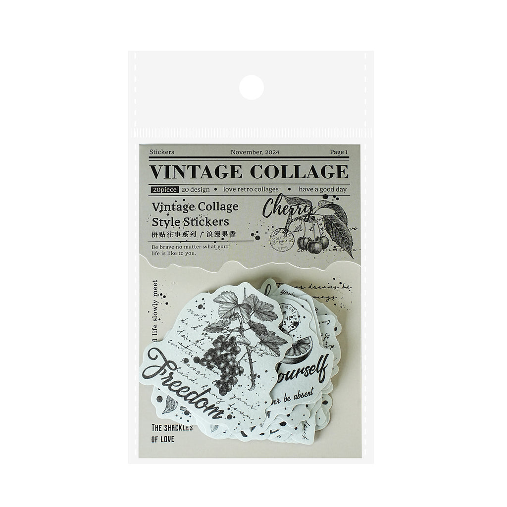 20 Pcs Vintage Scrapbook Stickers PTWS