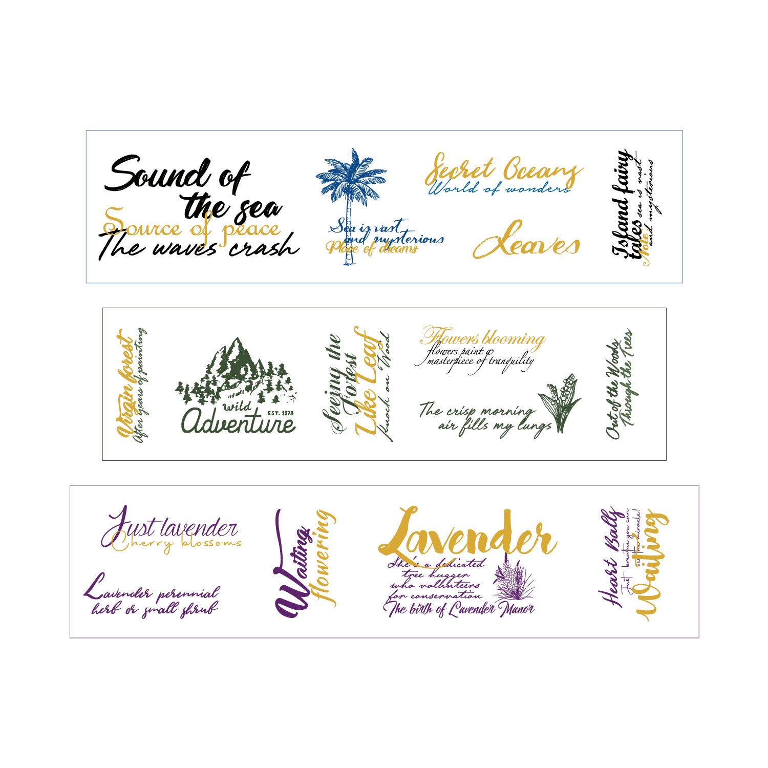 1 Roll Positive Quote PET Stickers Tape SXJM