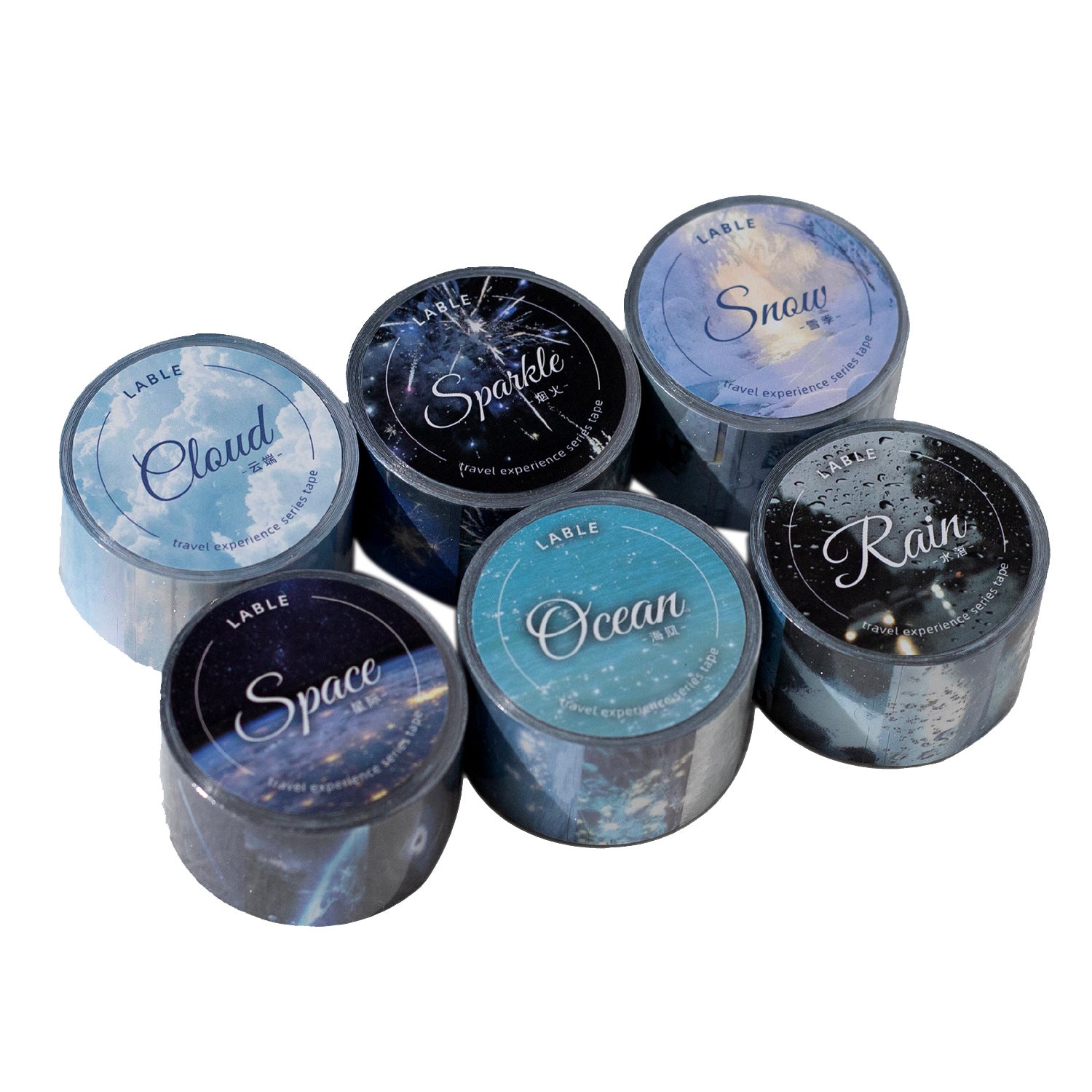 1 Roll Travel Landscape Pre-cut Stickers Tape LTJW