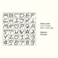 36 Pcs Cute Alpabet Letter Wooden Stamp Set XYYZ