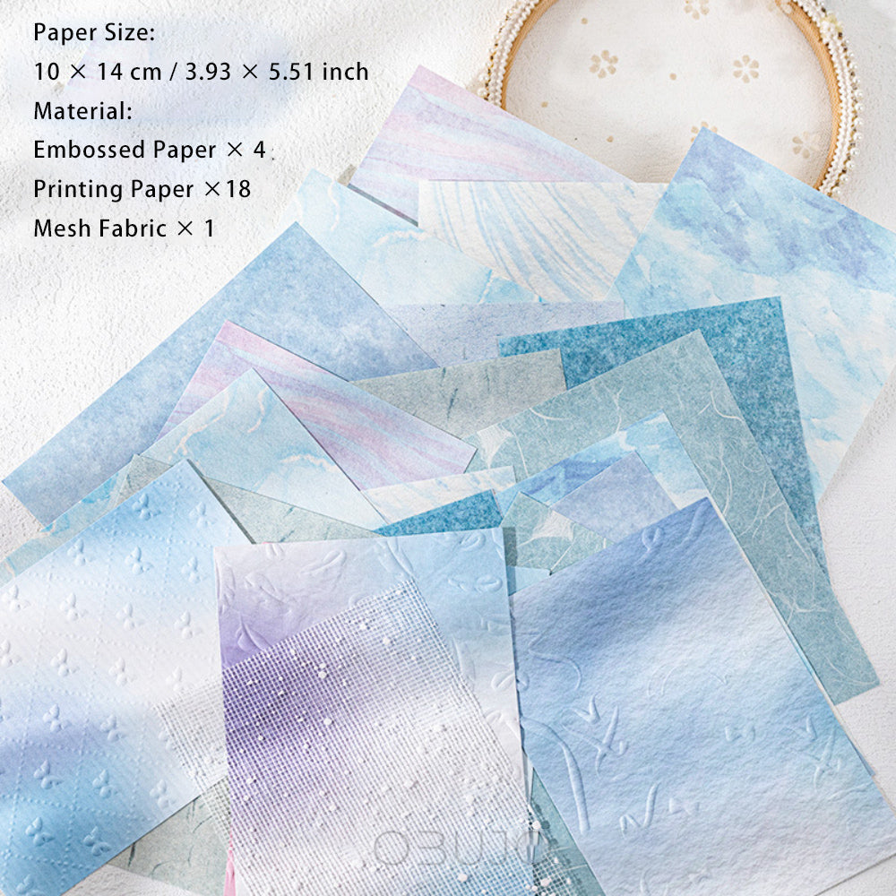 23 Sheet Embossed Paper and Scrapbook Paper YLYX