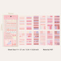 12 Sheets Journal Mark PET Stickers YCLD