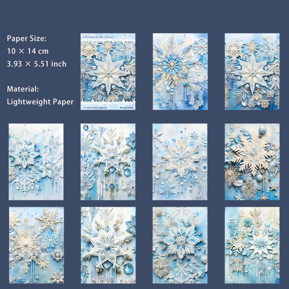 30 Sheets Winter Theme Scrapbook Paper XZMJ