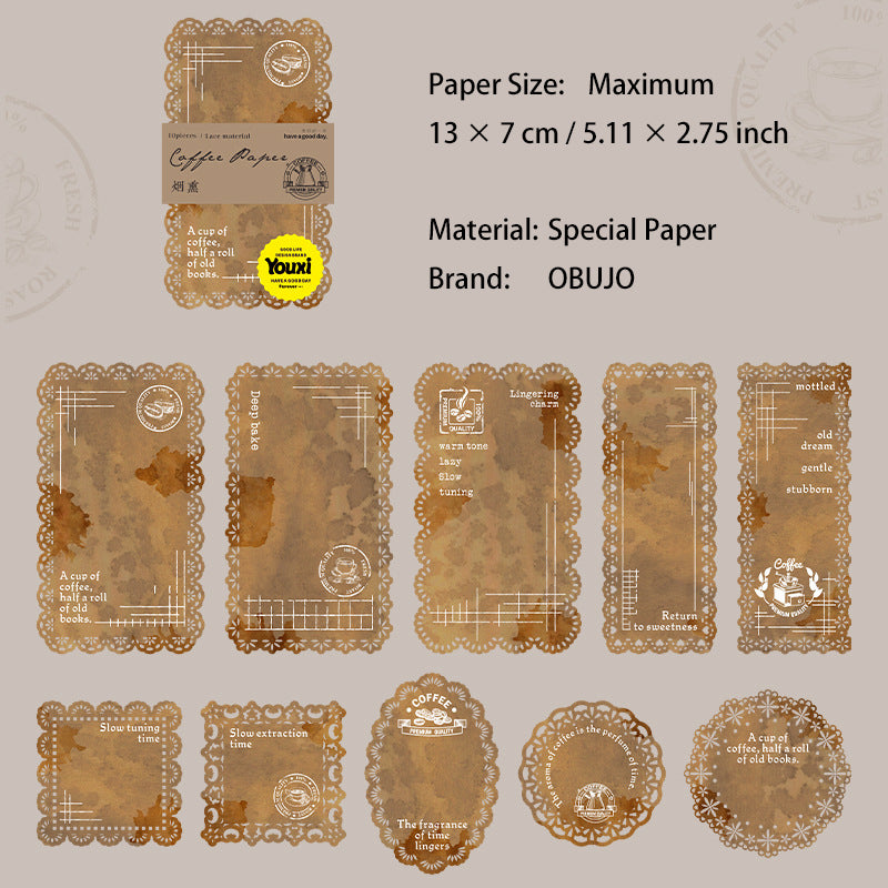 10 Pcs Lace Edged Scrapbook Paper ZKXJY