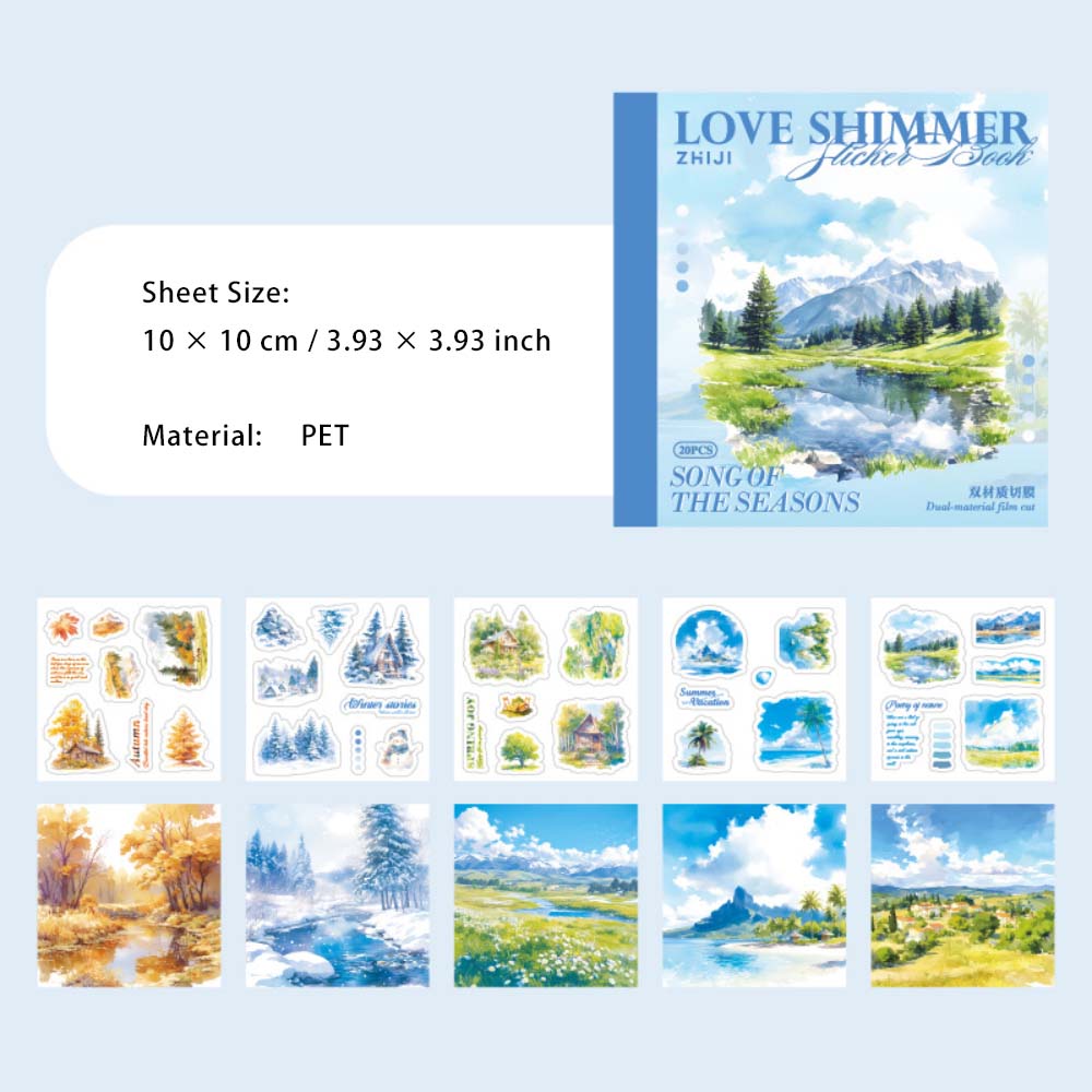 20 Sheets Seasonal Stickers Book LLWG