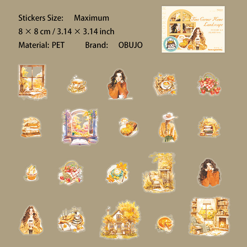 20 Pcs Room Theme PET Stickers SGJL