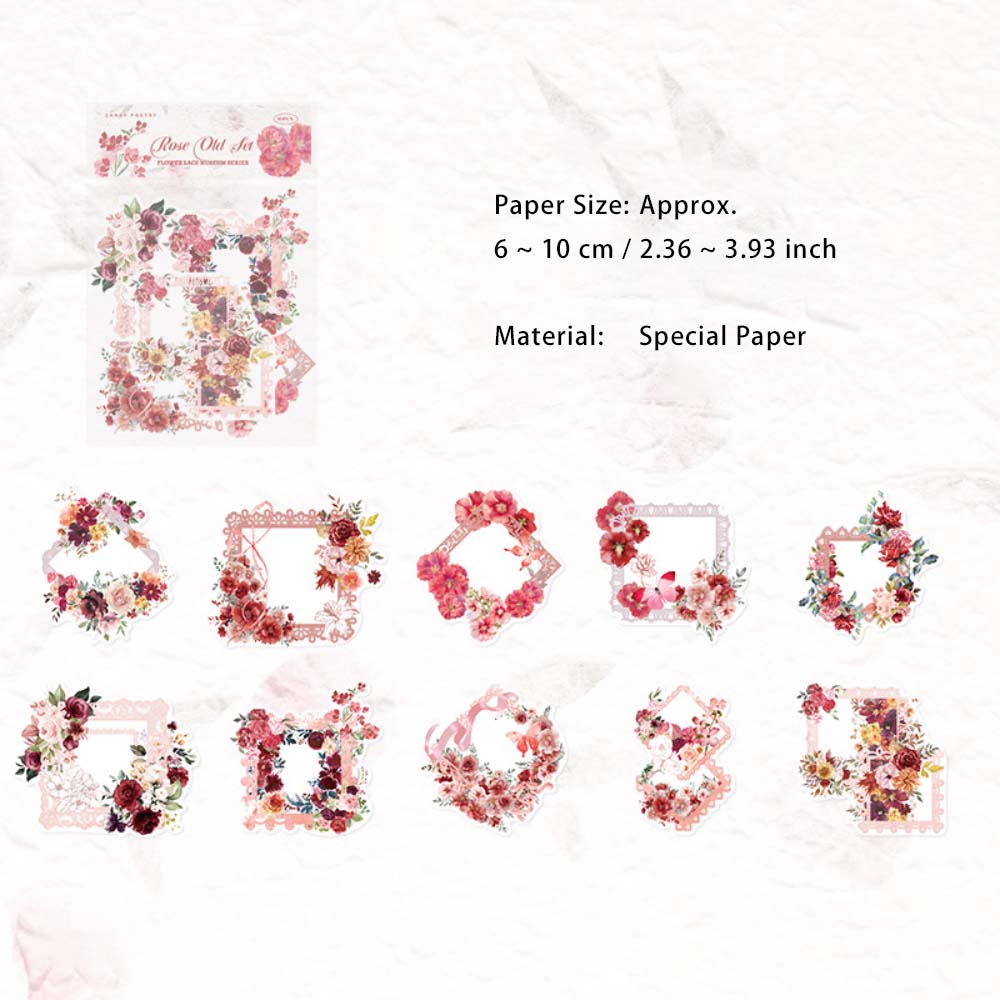 10 Pcs Lace Floral Notepad Paper HYLS