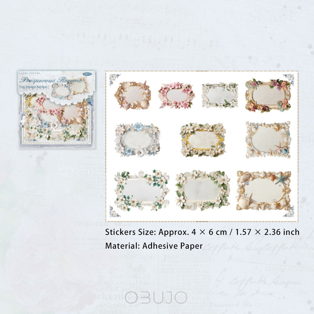 30 Pcs Baroque Sytle Label Stickers BQYH