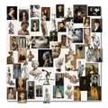 60PCS vintage museum art vellum scrapbook stickers