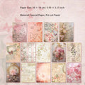 24 Sheets Vintage Floral Scrapbook Paper HJPX